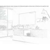 Wall-mounted washbasin cabinet Coyame