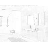 Wooden wall-mounted washbasin cabinet with a mirror Forfar