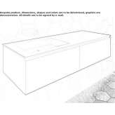 Washbasin cabinet with drawers Husum