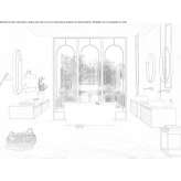 Double washbasin cabinet with integrated washbasin Ruardean