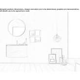 Wall cabinet under the washbasin made of HPL with drawers and a mirror Mailberg