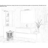 Single washbasin cabinet mounted on the wall Taliga