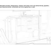 Wooden washbasin cabinet with drawers Arcisate