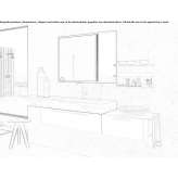 Wooden wall cabinet under the washbasin with a towel rack Catlin