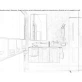 Wall-mounted washbasin cabinet Lavendon