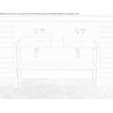Pietraluce® double console sink Hocking