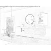 HPL washbasin cabinet with drawers Coyame