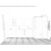 Double washbasin cabinet with integrated washbasin Nazare