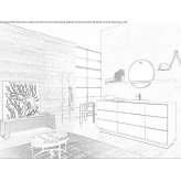 Washbasin cabinet with mirror Satuba