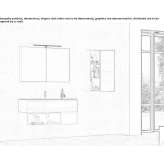 Single washbasin cabinet mounted on the wall Taliga