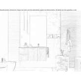 Single washbasin cabinet mounted on the wall Lavendon