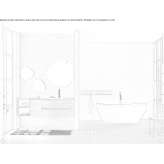 Wall cabinet under the washbasin with a mirror Avrig