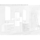 Wall cabinet under the washbasin made of laminate with a mirror Ipis
