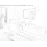 Single washbasin cabinet with integrated washbasin Hawarden
