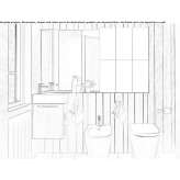 Washbasin cabinet with mirror Lavendon