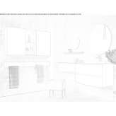 Wall-mounted washbasin cabinet with drawers Chassieu