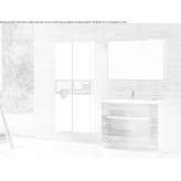 Ash washbasin cabinet with drawers Vetralla