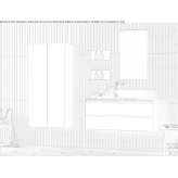 Wall-mounted washbasin cabinet with drawers Ipis