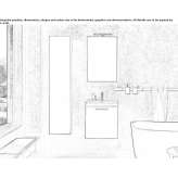 Washbasin cabinet with mirror Lavendon