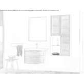 Hanging washbasin cabinet with drawers Vetralla