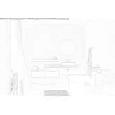 Single washbasin cabinet with integrated washbasin Nazare