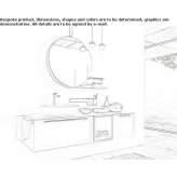 Wooden wall-mounted washbasin cabinet with a mirror Roaschia