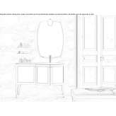 Wooden washbasin cabinet with a mirror Roaschia