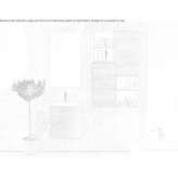 Ash washbasin wall cabinet with doors Vetralla