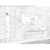 Wall cabinet under the washbasin with a mirror Taliga