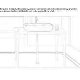 Wooden washbasin cabinet standing on the floor Arcisate