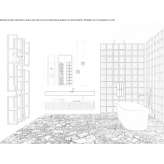 Single washbasin cabinet with integrated washbasin Nazare