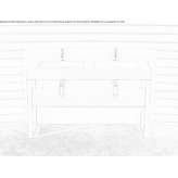 Pietraluce® double console sink Hocking