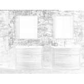 Hanging washbasin cabinet with drawers Vetralla