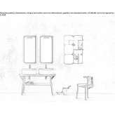 Double washbasin cabinet with mirror Carache