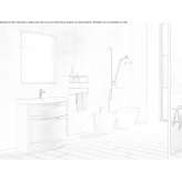 Ash cabinet under washbasin with towel rack Vetralla
