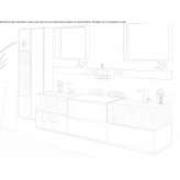 Wall-mounted washbasin cabinet Plomelin