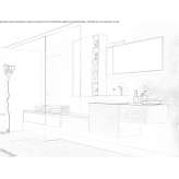 Segmented, single, suspended bathroom cabinet Zvony