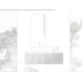 Wooden wall-mounted washbasin cabinet with drawers Canena