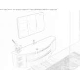 Wooden sectional washbasin cabinet with drawers Mudurnu