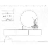 Wooden wall-mounted washbasin cabinet with drawers Mayalde