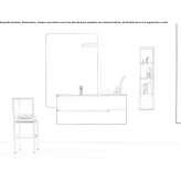 Wooden sectional washbasin cabinet with drawers Pokolbin