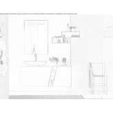 Wooden sectional washbasin cabinet with a mirror Meinedo