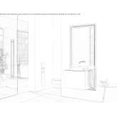 Wall cabinet under the washbasin with a mirror Romanos