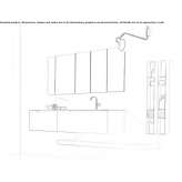 Wooden wall-mounted washbasin cabinet with a mirror Pokolbin