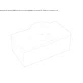 Single wall-mounted washbasin cabinet made of natural stone and wood Kobior