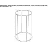 A single, iron washbasin cabinet standing on the floor Develi
