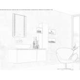 Bathroom cabinet/washbasin cabinet Ferris