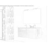 Washbasin cabinet made of chipboard covered with double melamine and mirror Ramsthal