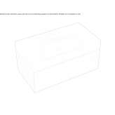 Single wall-mounted washbasin cabinet made of natural stone and wood Kobior