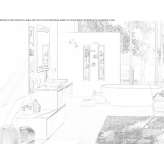 Oak bathroom cabinet/washbasin cabinet Skrwilno